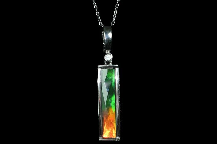 Gorgeous Ammolite Pendant with Sterling Silver #181188